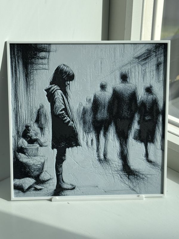 Veggkunst: Alone In The Crowd